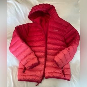 Girls Eddie Bauer reversible down jacket